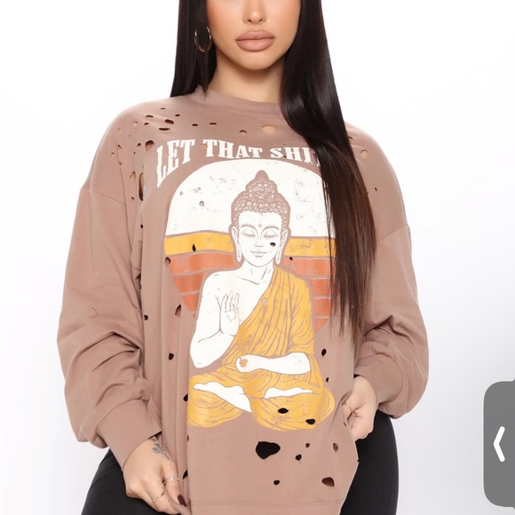 Plus size Buddha let that $h!t go T-Shirt - Picture 6 of 7